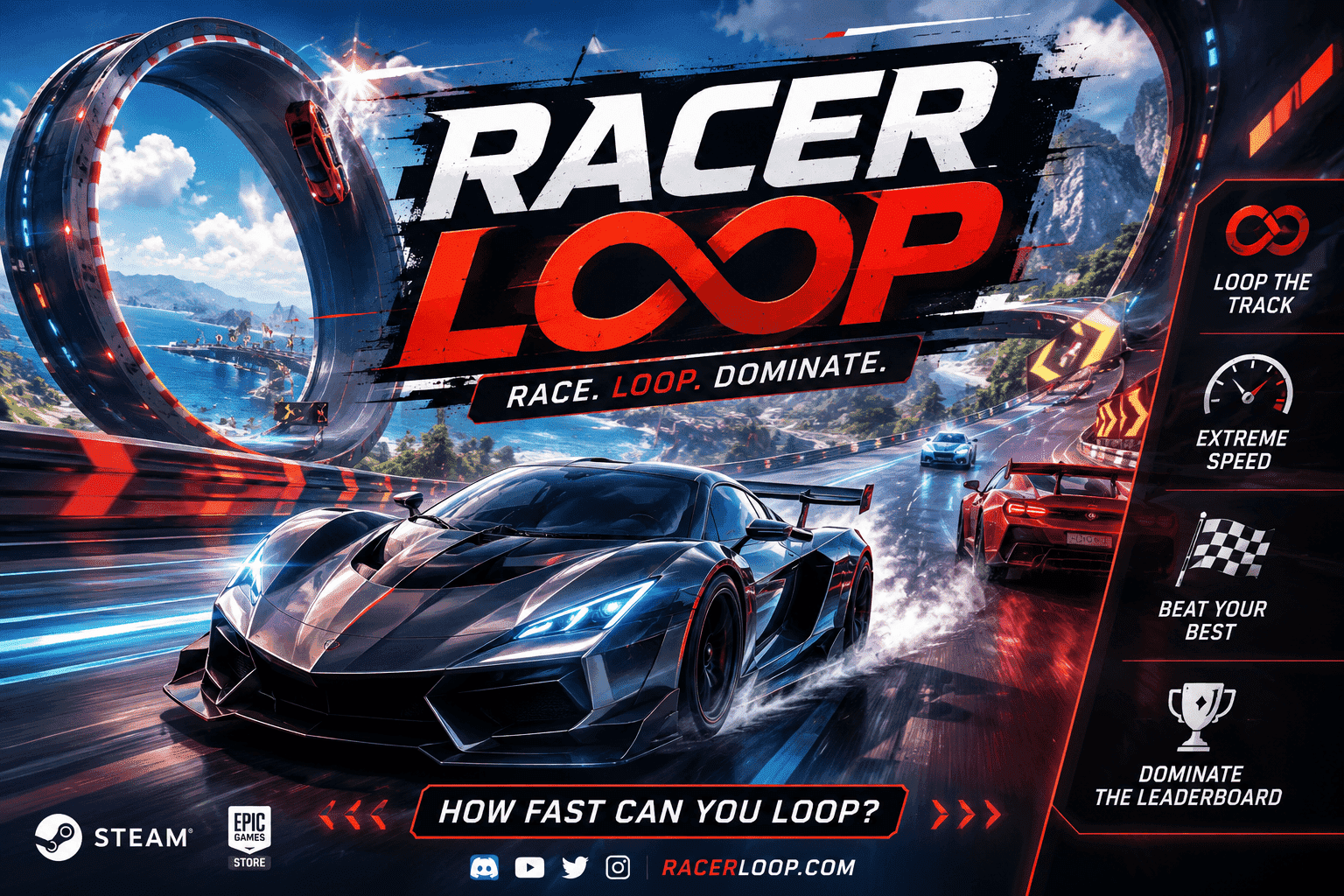 RacerLoop เกมแข่งยานอวกาศ
