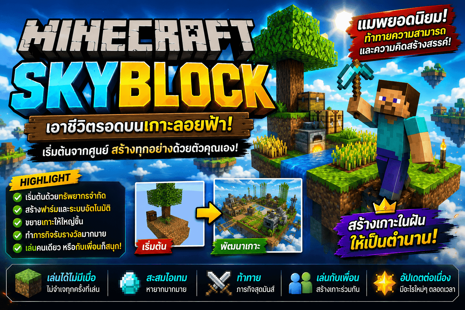 Minecraft Skyblock คืออะไร?