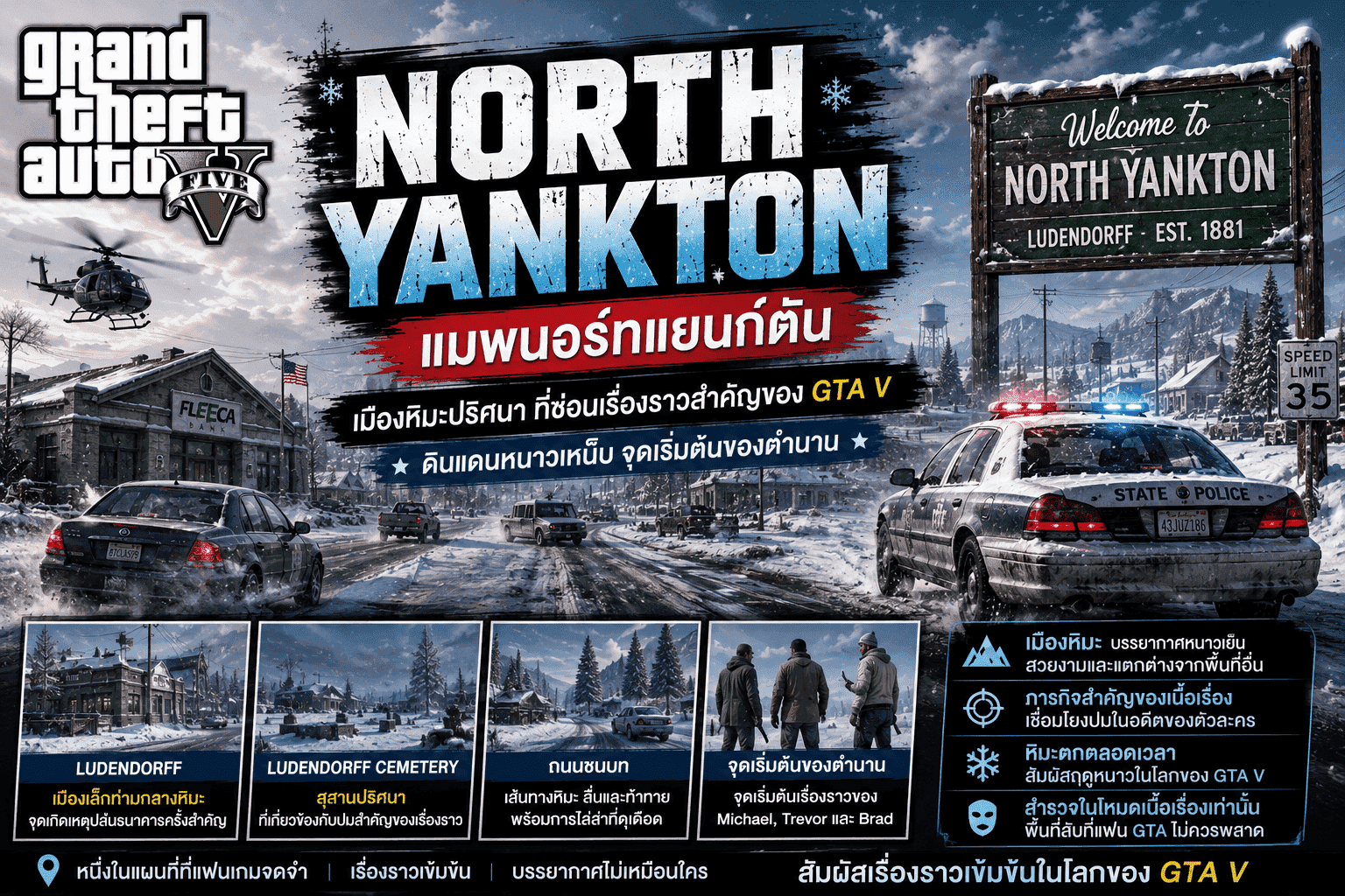 Grand Theft Auto V (GTA V) แมพนอร์ทแยนก์ตัน