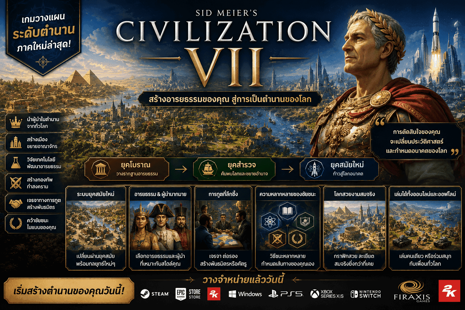 Sid Meier's Civilization® VII เกมวางแผนสร้างอารยธรรมภาคใหม่