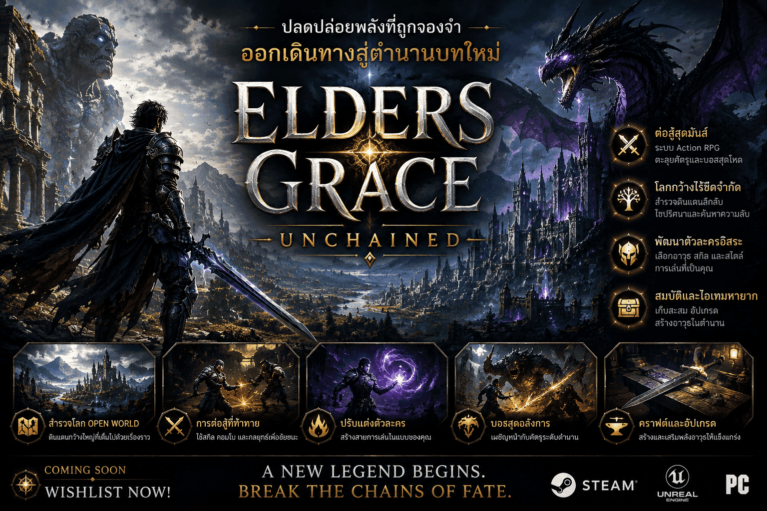 Elders Grace - Unchained เกม Action RPG แฟนตาซีสุดเข้มข้น