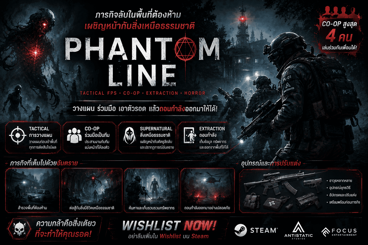 Phantom Line เกม Tactical FPS สยองขวัญ